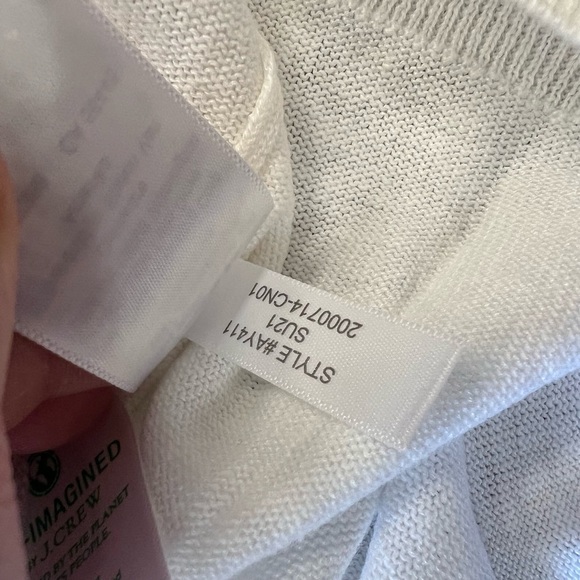 🆕 J.Crew linen blend White sweater SZ XS - Picture 6 of 6